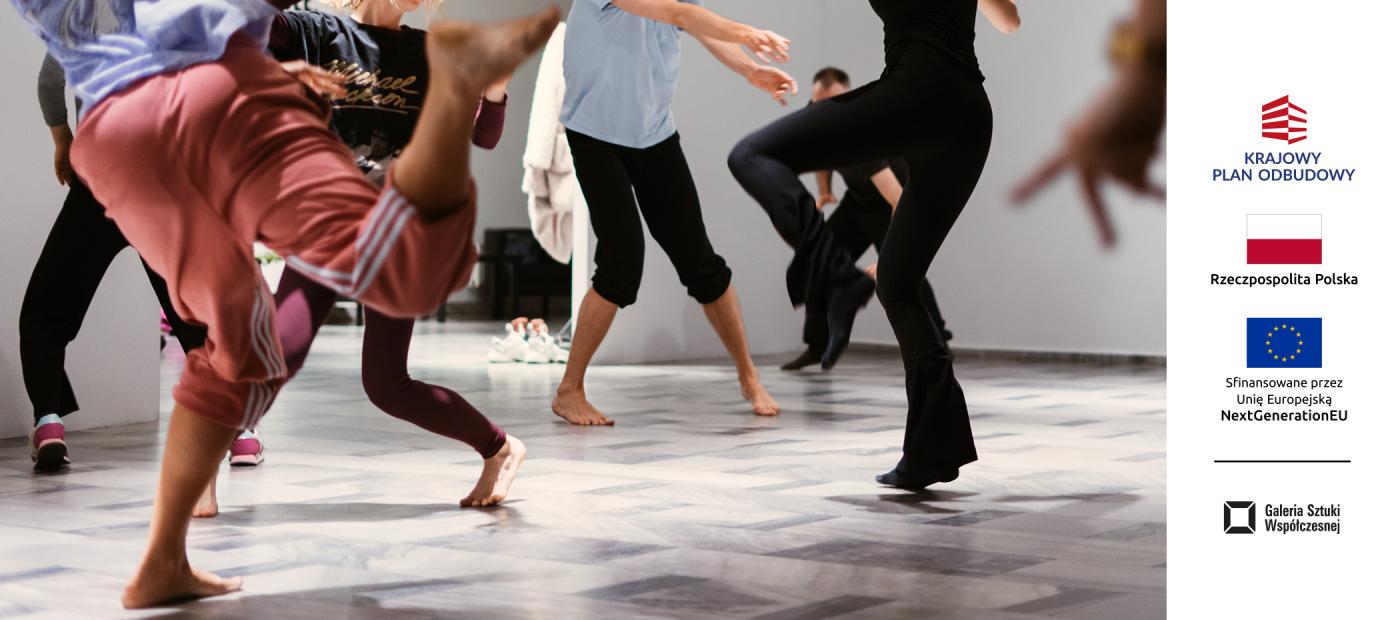 baner, posadzka, nogi tańczacych ludzi