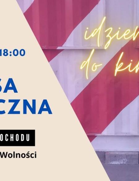 banerek informacyjny, zdjęcie roweru na tle biało-czerwonych pasów, napis masa krytyczna, 22 września, g.18.00