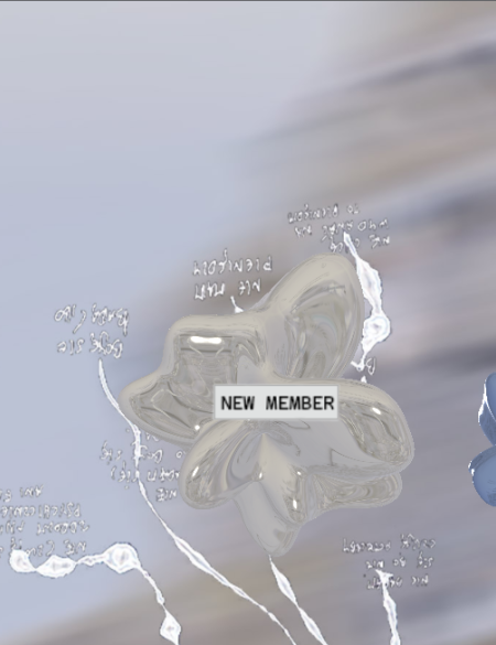 Linda Lach, Trans-line database, cykl Apple core, dzieki uprzejmości artystki. Praca ukazuje rośliny na niebieskawym tle - przetworzone cyfrowo. 