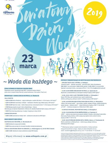 Światowy Dzień Wody plakat WiK Opole