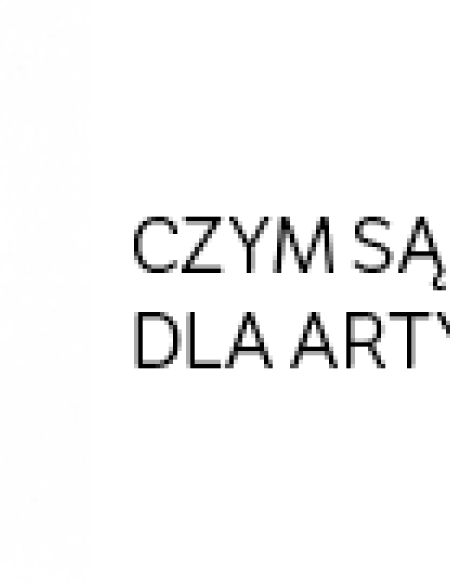 białe tło, napis: czym sa pracownie dla artystów? 