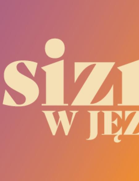 banner z napisem cichy rasizm.  różowo-pomarańczowe tło 