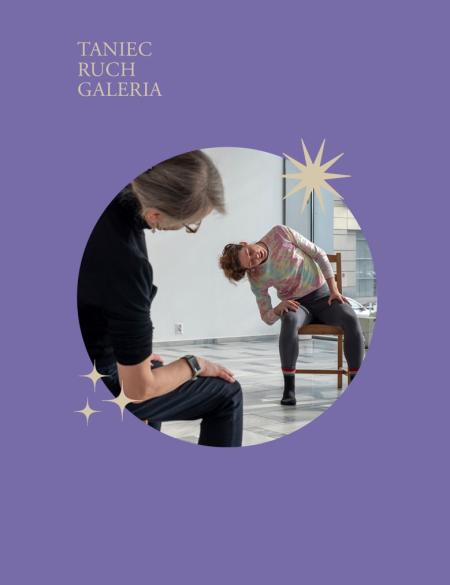 baner przedstawiający dwie osoby na pochylające się na krzesłach