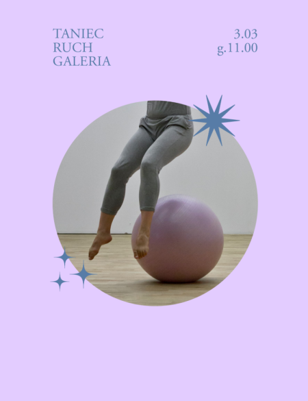 różowy banner ze zdjęciem osoby opadającej na piłkę. napisy - nazwa wydarzenia.