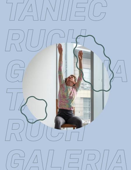 banerek informacyjny z napisem taniec, ruch, galeria 