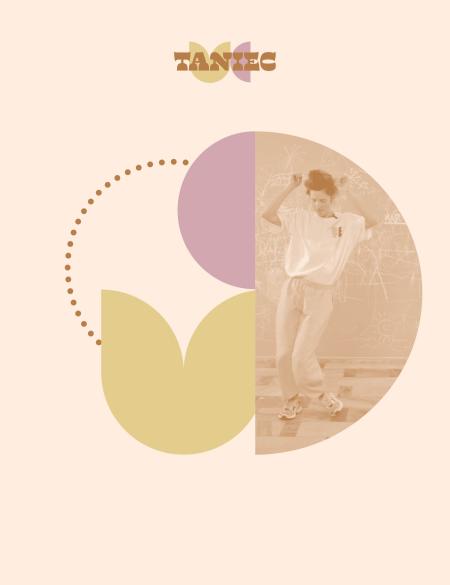 różowy banerek w tle tancerka, napis: taniec