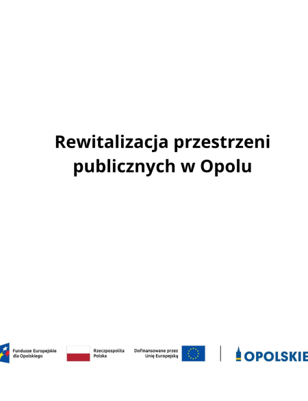 baner informacyjny, dofinansowanie projektu Rewitalizacja przestrzeni publicznych w Opolu