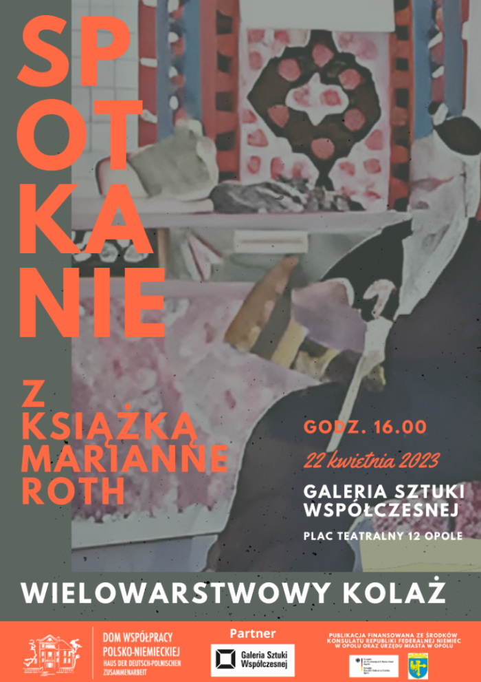 banerek, informacje o spotkaniu o życiu Marianny Roth. 