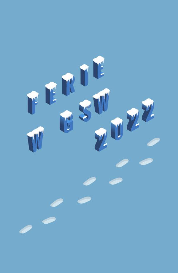 banerek niebieski  napisem ferie 