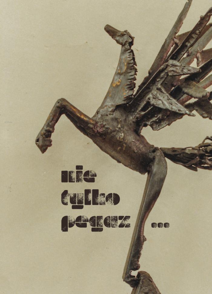 baner ukazujący rzeźbę pegaza autorstwa m.nowaka