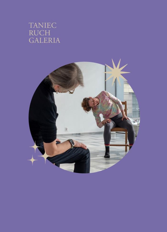 baner przedstawiający dwie osoby na pochylające się na krzesłach