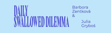 banner informacyjny, tytuł wystawy i artystki