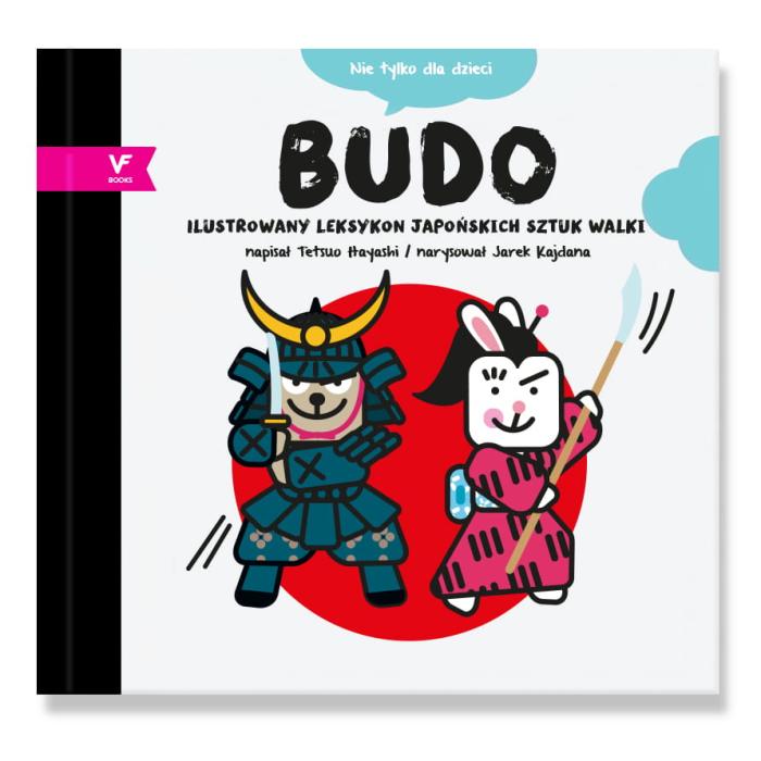 okładka książki BUDO, dwie postaci w stylu mangi japońskiej, sztuki walki