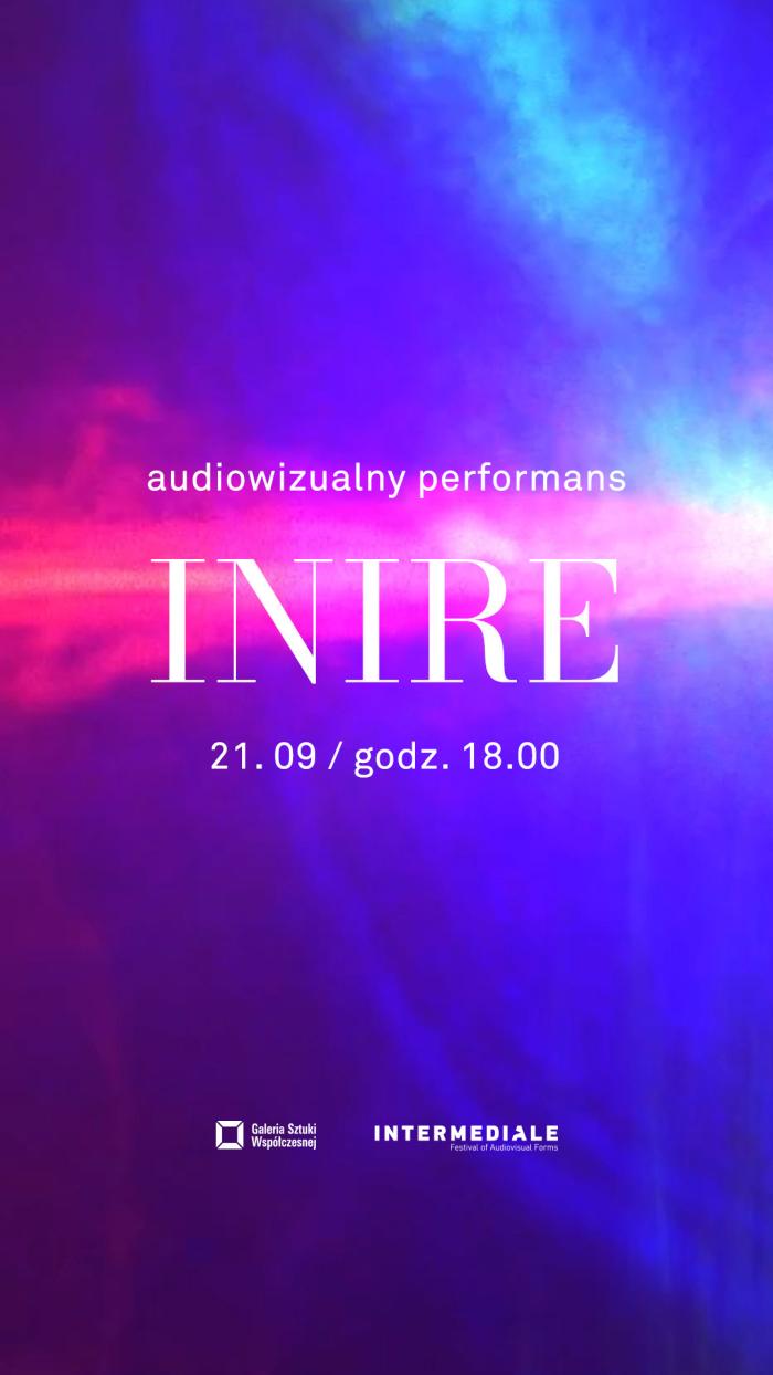 baner informujący o koncercie w GSW, INIRE - występ 21.09 g.18.00