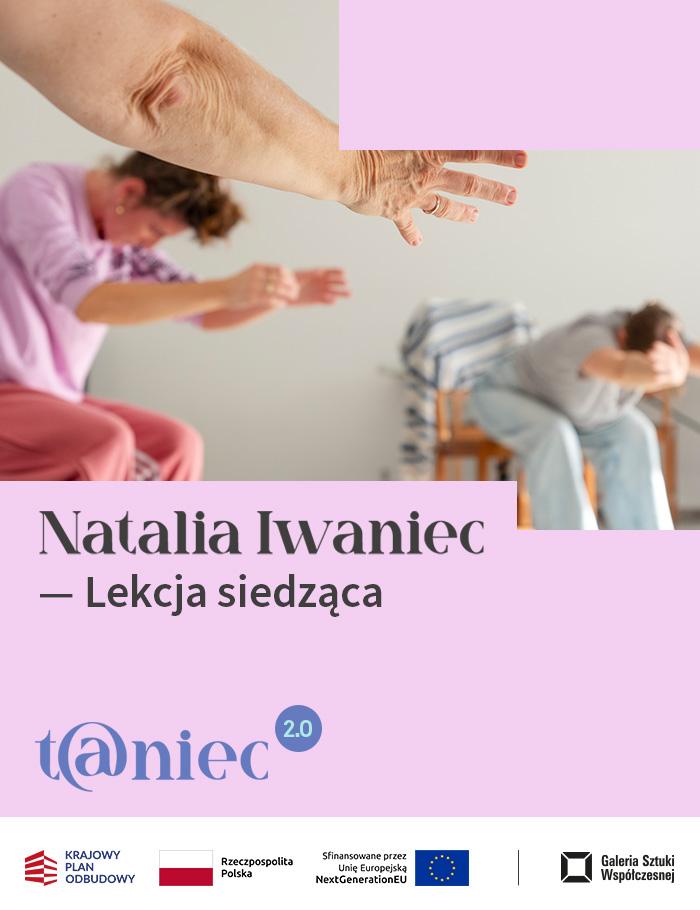 zdjęcie ukazuje osoby siedzące, w ruchu. napis: Taniec.2.0, loga KPO