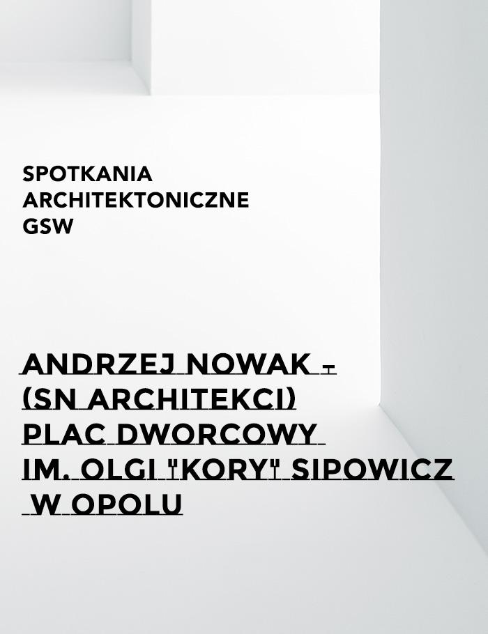 baner informacyjny z napisem: andrzej nowak, plac dworcowy im Olgi Tokarczuk